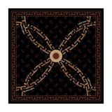 T-MONO PATTERN SIGNATURE PRINT SILK SCARF
