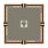 T-MONO PATTERN SIGNATURE PRINT SILK SCARF