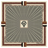 T-MONO PATTERN SIGNATURE PRINT SILK SCARF