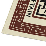 T-MONO PATTERN SIGNATURE PRINT SILK SCARF