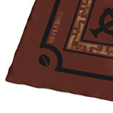 T-MONO PATTERN SIGNATURE PRINT SILK SCARF