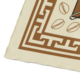 T-MONO PATTERN SIGNATURE PRINT SILK SCARF