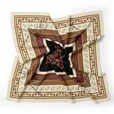 T-MONO PATTERN SIGNATURE PRINT SILK SCARF
