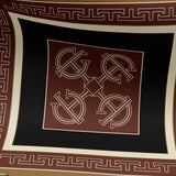T-MONO PATTERN SIGNATURE PRINT SILK SCARF