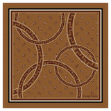 T-MONO PATTERN SIGNATURE PRINT SILK SCARF
