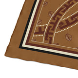 T-MONO PATTERN SIGNATURE PRINT SILK SCARF