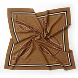 T-MONO PATTERN SIGNATURE PRINT SILK SCARF