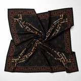 T-Mono Pattern Signature Print Silk Scarf