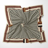 T-Mono Pattern Signature Print Silk Scarf