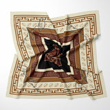 T-Mono Pattern Signature Print Silk Scarf